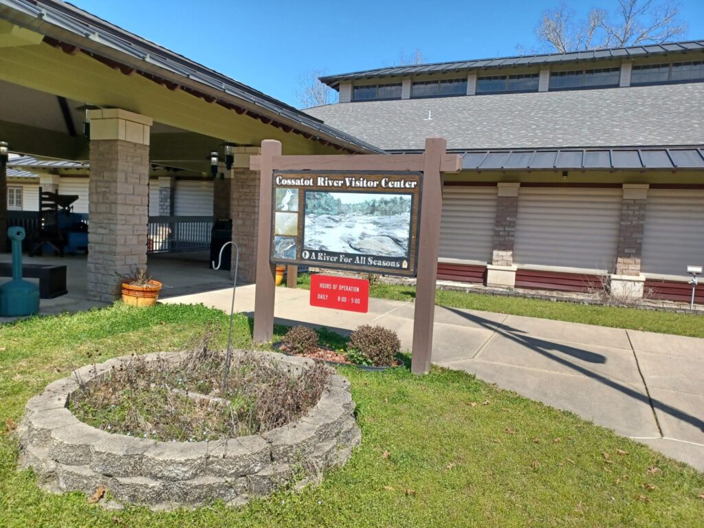 cossatot river visitor center sign